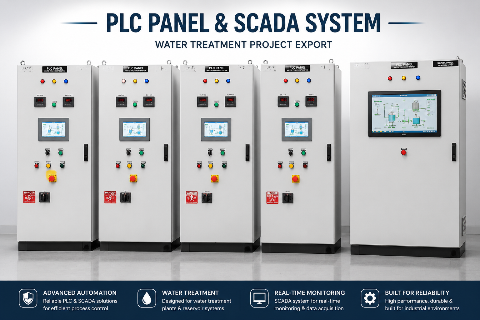 PLC Panel with SCADA - Zanzibar Water Treatment Export Project